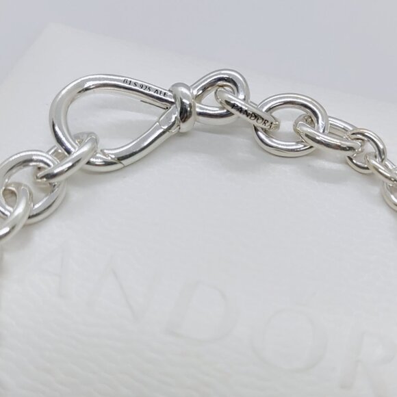Pandora Chunky Infinity Knot Chain Bracelet S925 Sterling Silver with box - Picture 3 of 5